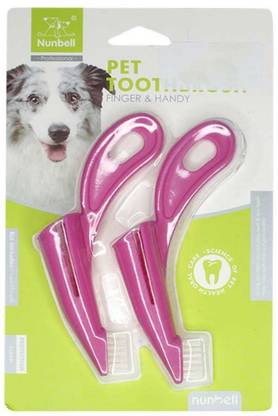 Pet Needs TB-05-Soft Cleaning Dental Plastic Finger Toothbrush for Dogs & Cats Pet Toothbrush