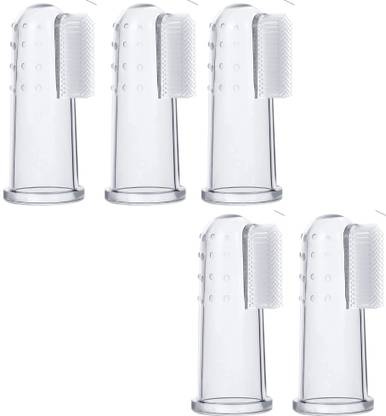 COCO CRUSH 5 Silicone Finger Toothbrushes for Pets - Safe, Soft & Gentle Dental Care with Pet Toothbrush