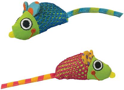 outward hound Catnip Chew Mice Dental Health Toy | Infused with Catnip, Catnip Toys for Cats Fiber Chew Toy For Cat