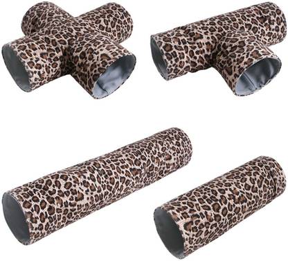 Lyla Pet Cat Hamster Tunnel Toys Tubes for Rabbit Kitten Game Three way Cotton Soft Toy For Dog