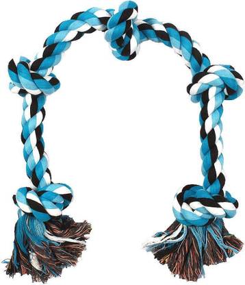 Bones UP Interactive 5 Knots Durable Pet Puppy Dog Tug Rope Knotted Chew Toy Cotton Tug Toy For Dog