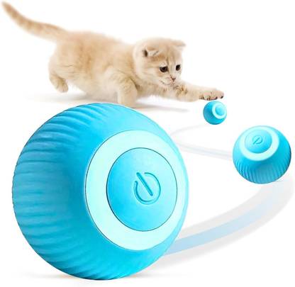 Buraq Smart Gravity 360° Self Roller Ball Cat Toy with LED Lights, Type-C Charge Rubber Ball For Dog & Cat