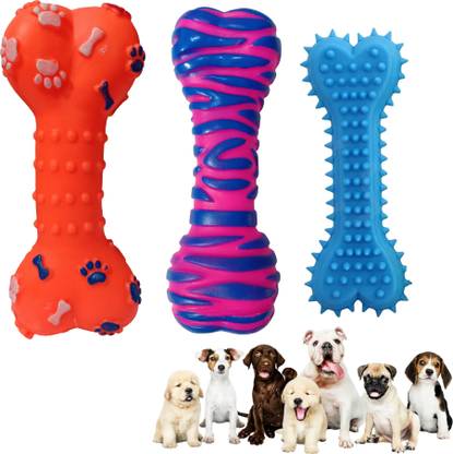 Bones UP 3 Pet Puppy Chew Squeaky Rubber Toys for Dogs Rubber Squeaky Toy For Dog