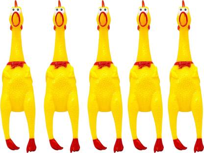 Emily Pets Rubber Chicken Dog Toy Chicken Toys Large Squeeze Chicken Noisemaker Dog Squeaky Rubber Squeaky Toy, Rubber Toy, Chew Toy For Dog & Cat