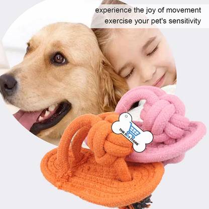 THE DDS STORE Teething Playing Fun Toy Sandal for Cat Dog Puppy Supplies-Color May Vary Cotton Chew Toy, Fetch Toy, Soft Toy, Training Aid For Dog & Cat