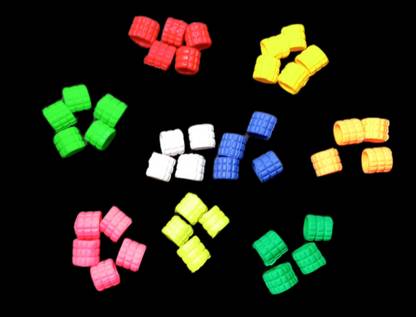 Deshraj Enterprises 3 Cut Pigeons Foot Rubber Rings Pack Of 40 Rubber Rubber Toy For Bird