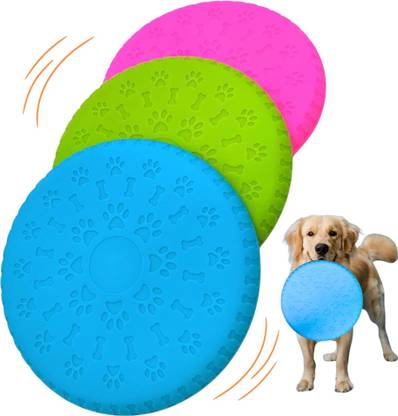 TAILY TAILS Dog Flying Disc Interactive Toy Teething Round Fetch Game TRP Rubber Frisbee, Rubber Toy, Chew Toy For Dog & Cat