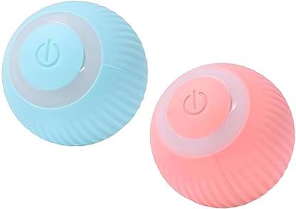 Bark Bliss 1 Piece Smart 360° Interactive Cat Toy Rechargeable Rotating Ball with LED Silicone Ball For Cat