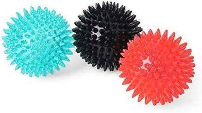 Petfun LED Light-Up Spike Squeaky Bouncy Rubber Ball For Dog & Cat
