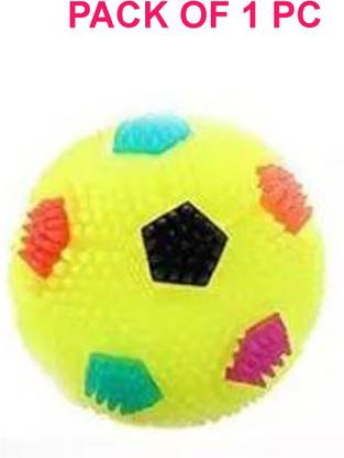 PRATEEK LED Whistle Squeaker Sound Ball for Puppy, Dog & Cat, Pet Chew Rubber Ball Rubber Ball For Dog & Cat