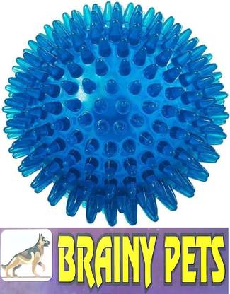 BRAINY PETS Non Toxic Rubber Spiked Training Bouncy Ball For Pets Rubber Ball, Rubber Toy For Dog & Cat