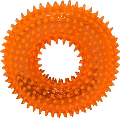 Rolloverforpaws Spike Ring Rubber Squeaky Toy For Dog