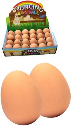 Pet Needs Interactive Fetch Soft Rubber Durable Natural Fake Bouncy Egg for Small Dog Pet Rubber Fetch Toy For Dog