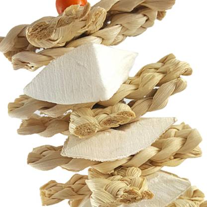 BNF Parrot Chewing Toys Bird Parrot Blocks Knots Tearing Toy For Cockatiel Corn Husk Sponge Chew Toy For Bird