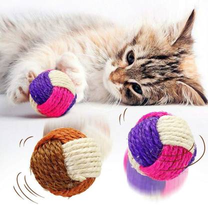 DogTrust 1 pcs cat sisal rope toy for all kitten Wooden Fetch Toy For Cat