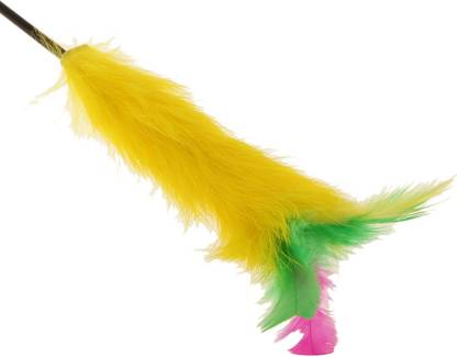 BNF Wooden Handle Cat Rabbit Hair Toy Charmer Wand Pole Teaser Makes Cat Funny Wooden Soft Toy For Cat