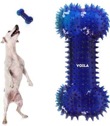 VOILA Spiky Durable Bone Toy | Rubber Bone For Dog