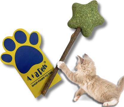 A+a pets A+a Pets' Catnip Toy Dental Hygiene and Playful Entertainment (Star) Wooden Chew Toy For Cat