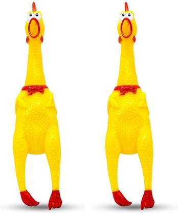 Emily Pets Rubber Chicken Dog Toy Chicken Toys Large Squeeze Chicken Noisemaker Dog Squeaky Rubber Squeaky Toy, Rubber Toy, Chew Toy For Dog & Cat