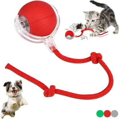 Petfun 360° Degree Touch-Activated Cat Toy – Smart Rolling Ball with Auto-Standby Plastic, Rubber Tug Toy, Plush Toy For Dog & Cat