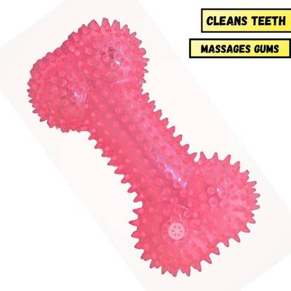 Taily Trends LED Bone Spike Chew Toy – Durable, Interactive & Dental Care for Dogs(Pink) Rubber Bone For Dog & Cat
