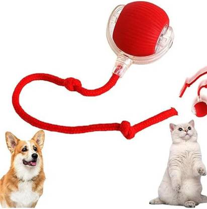 decorvaiz decorvaiz Smart LED 360° Rotating Cat Toy Ball Cat Dancing Ball Pet Rolling Ball Plastic, Silicone Ball For Dog & Cat