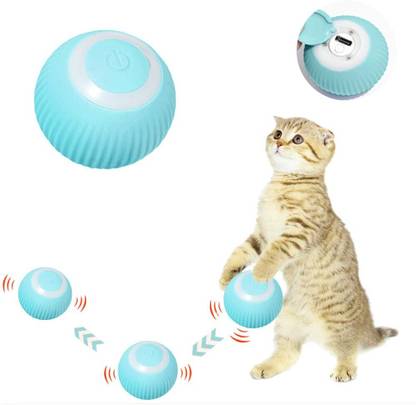 PATPAT Cat Toys Rotating Ball LED Cat Chasing Toy Automatic Rotating,Cat Toys Silicone, Plastic Ball, Fetch Toy For Cat