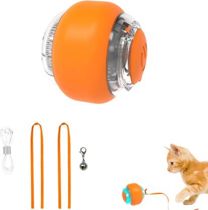 Pet Guard Smart Ball Interactive Toy for Cats and Kittens 6cm - Orange | Silicone Chew Toy For Dog & Cat