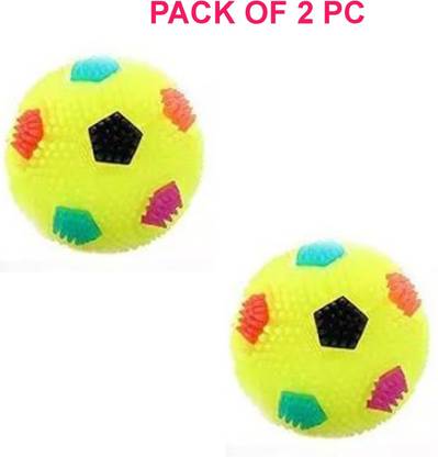 PRATEEK LED Whistle Squeaker Sound Ball for Puppy, Dog & Cat, Pet Chew Rubber Ball Rubber Ball For Dog & Cat