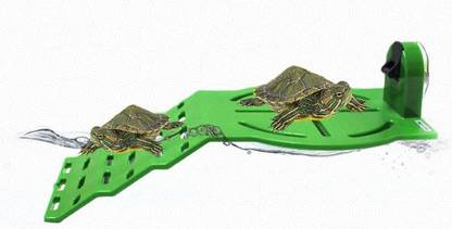 Nitishree Dophin Turtle Ladder Tl-40 Perfect Turtle Bask Turtle Rest Platform Tank Decorate - Green Plastic Training Aid For Turtle