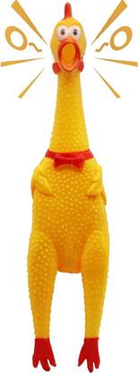 PetJoy Natural Latex Rubber (SQUEAKY CHICKEN) Dog Chew Toy Rubber, Silicone Chew Toy, Squeaky Toy For Dog & Cat