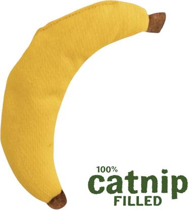 talkingdogclub Banana Cat Toy with 100% Catnip Cotton Plush Toy For Cat