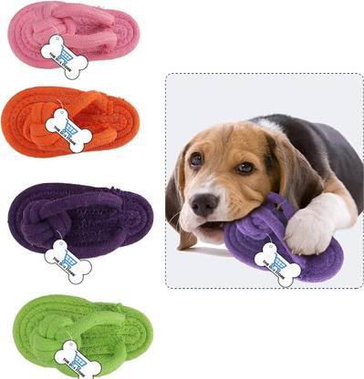 THE DDS STORE Teething Playing Fun Toy Sandal for Cat Dog Puppy Supplies-Color May Vary Cotton Chew Toy, Fetch Toy, Soft Toy, Training Aid For Dog & Cat