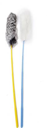 Lyla Artifical Rabbit Hair Cat Toy Charmer Wand Pole Teaser Makes Cat Funny Plastic Soft Toy For Dog