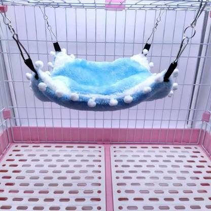 Lyla Small Animals Warm Hammock Hamster Sleep Bed For Small Pet Blue-S Nylon Soft Toy For Dog & Cat