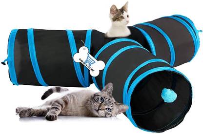 THE DDS STORE Rabbit Tunnel Toy, Collapsible 3 Way,Cat Toys, Polyester Training Aid For Cat
