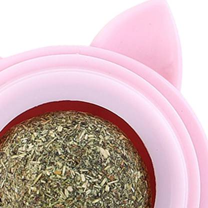 Lyla Cat Catnip Lick Ball Adhesive Cleaning 360 Rotatable Ball Cat Pink Plastic Soft Toy For Dog