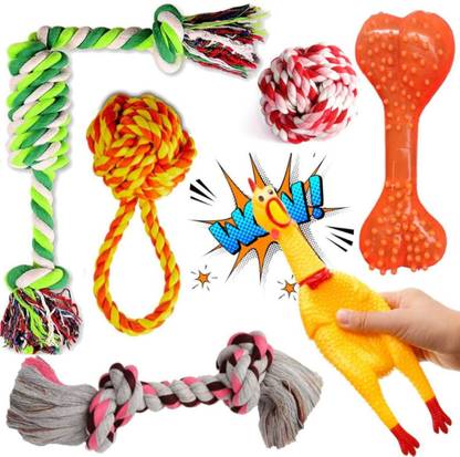 decorvaiz Cotton Ball, Bone, Chew Toy, Fetch Toy, Tug Toy, Treat Dispensing Toy, Tough Toy, Soft Toy, Rubber Toy For Dog