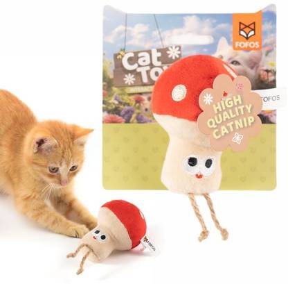 fofos FOFOS Mushroom Cat Toy Rubber Training Aid For Cat