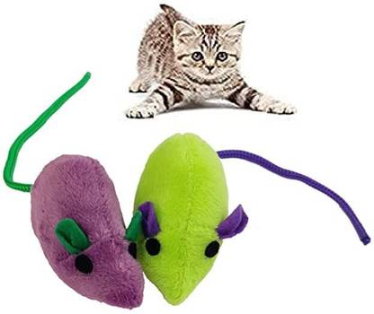 DCM PET MART Pet Cat Toys Fur False Plush Fake Mouse Kitten Cat Playing Toy - Color May Vary Microfibre Chew Toy, Soft Toy For Cat