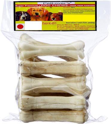 Pet Lovers Bone Rawhide Large 6" 1 KG Chicken Dog Treat