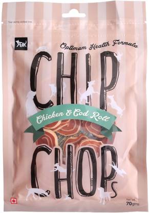 Chip Chops Chicken & Codfish Rolls Dog Meaty Treat - 70 gm Chicken, Fish Dog Treat