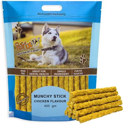 Petrix Chicken Flavour Munchy Sticks for Dogs for healthy teeth & Bones Beef Dog Treat