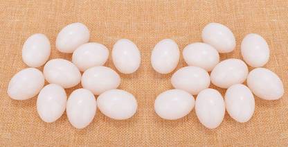 Grow Basket Fake false dummy Pigeon Eggs for Hatch Incubation Breeding Solid Small (20 Eggs) Egg Bird Treat