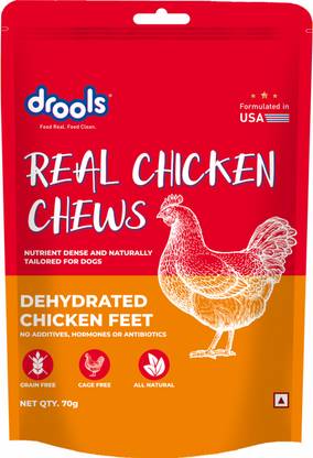 Drools Dehydrated Real Chews Feet, Chicken Dog Treat