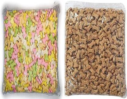 Dog Lovers Dog Color Biscuit 500gm + puppy biscuit 500gm (Combo 1KG) Chicken Dog Treat