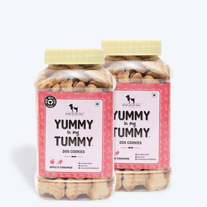 Heads Up For Tails Yummy in my Tummy Apple and Cinnamon Vegetarian Dog Biscuits(320x2)g Fruit Dog Treat