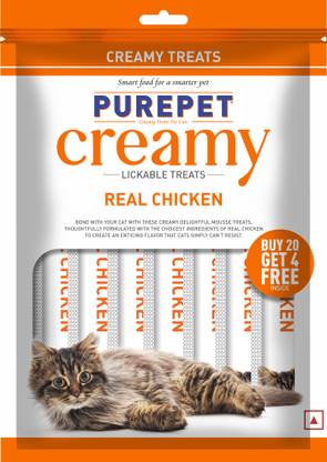 purepet Creamy Lickable (15g x24 Pieces) Real Chicken Cat Treat
