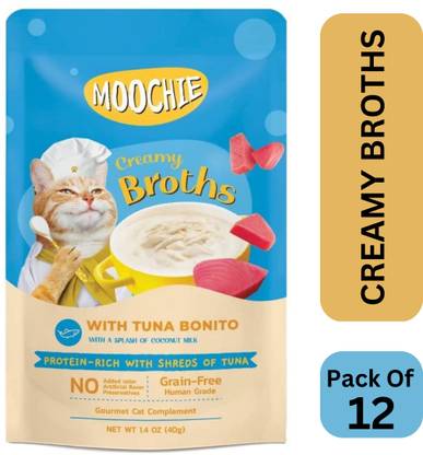 Moochie Creamy Broths Cat Soup with Tuna Bonito Cat Treat
