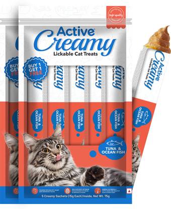Active Creamy Likable, Tuna & Ocean Fish Flavour, Fish Cat Treat